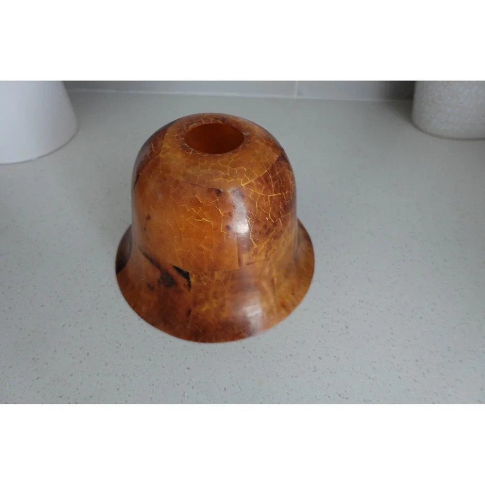 Vintage lamp shade Light Fixture‎ covers tortoise brown